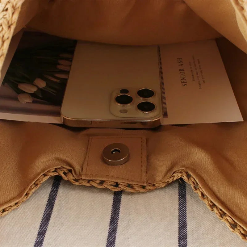 Summer Tote Clutch with Top Handle