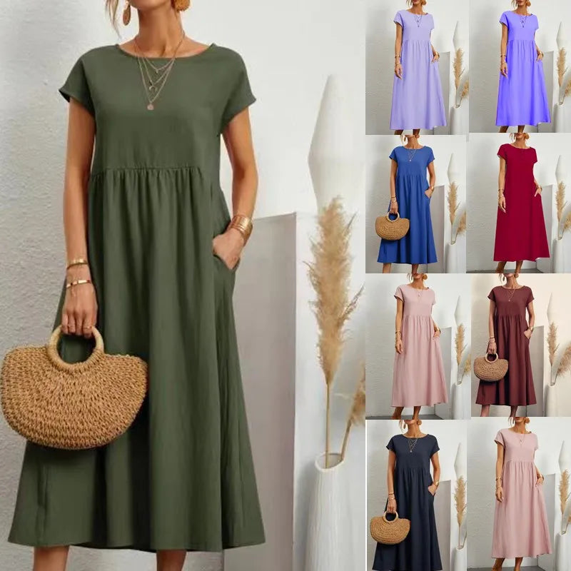 Aria Linen Dress
