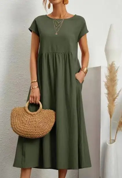 Aria Linen Dress